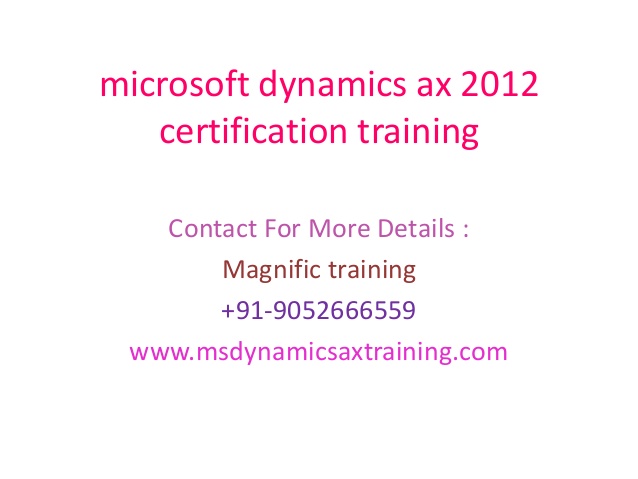 ax 2012 training courses